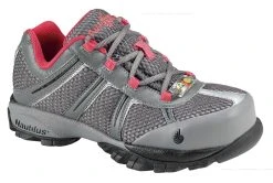 Nautilus Womens Steel Toe ESD Athletic W Grey/Pink Action Leather Shoes